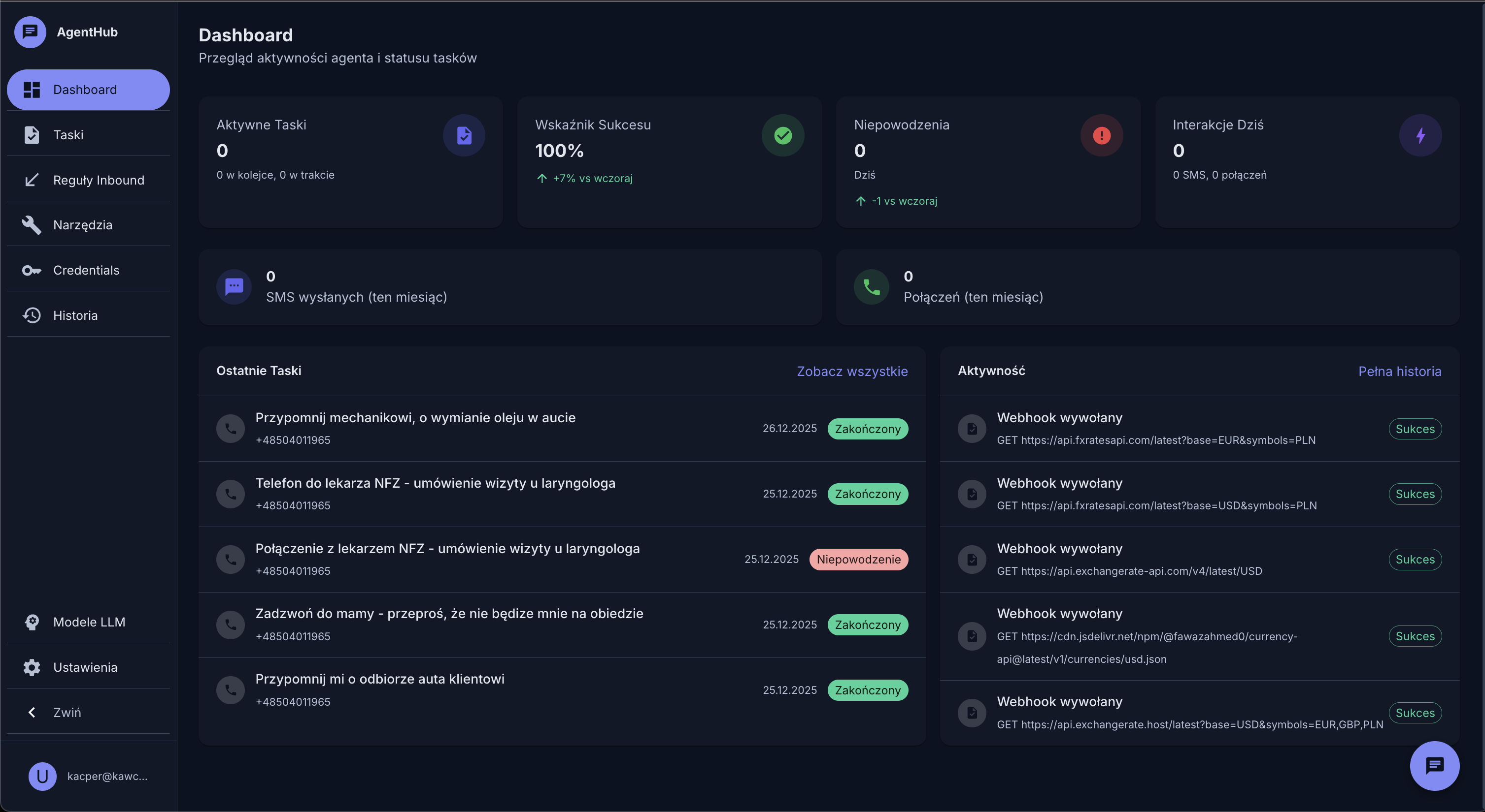 Real-time Dashboard (React)